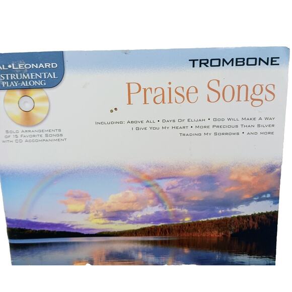 Praise Music BOOK TROMBONE Instrumental Play along 15 SONGS w CD Worship Gospel - Picture 2 of 14